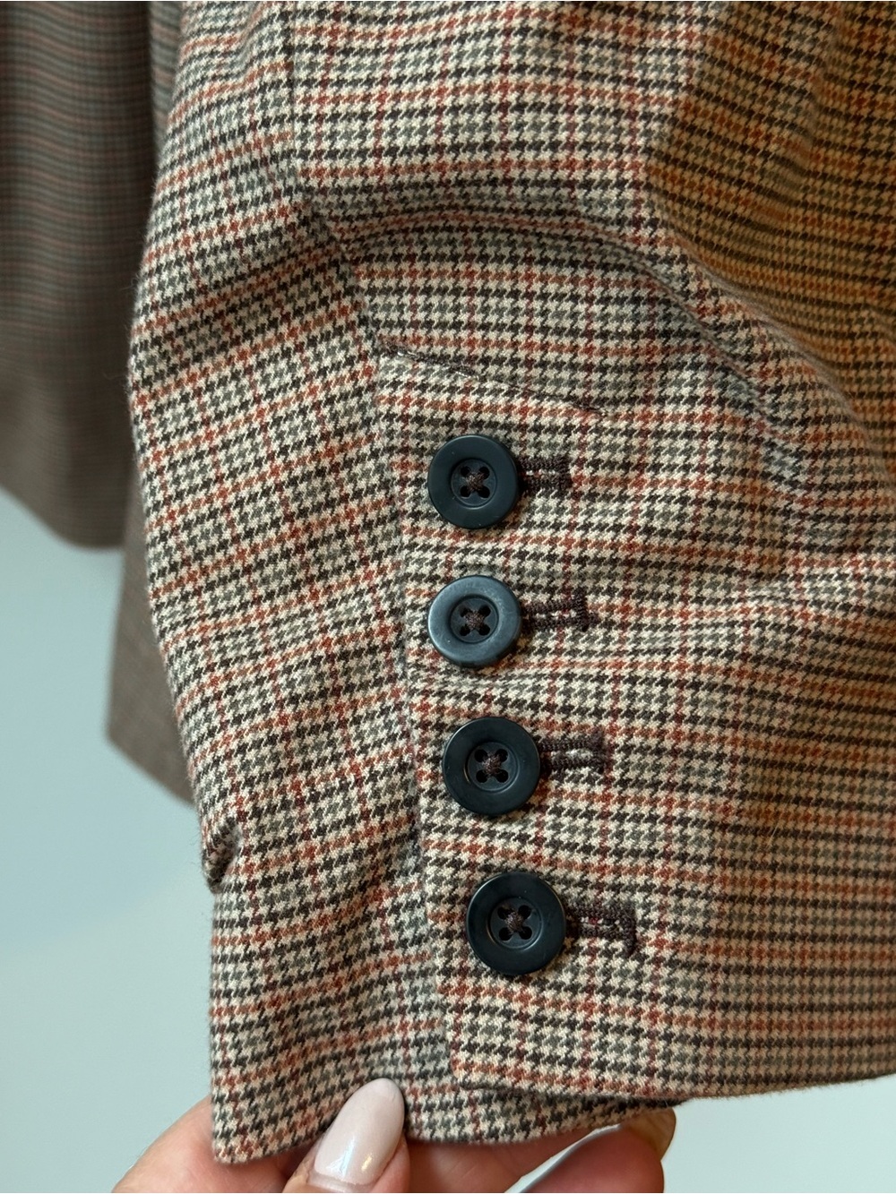 Free People Brown Plaid Boyfriend Blazer - Picture 2 of 6